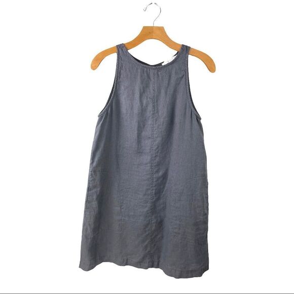 Grana Grey Italian Linen Sleeveless Shift Dress XS - Picture 2 of 6